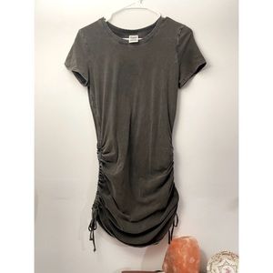 PINK Victoria’s Secret Acid Wash Bodycon Rouged Midi Dress